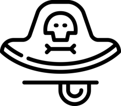 Pirate Costume Outline Drawing Svg Vector, Free Vectors File